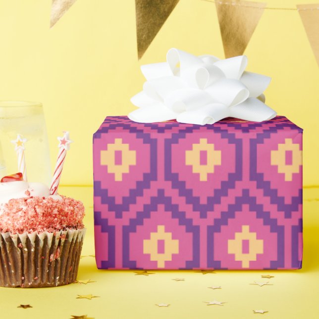 Unik gnikling Geometric Gift Mors dag Presentpapper (Födelsedagsfest)