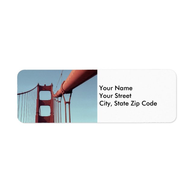 Unik Golden Grind Bridge, San Francisco Photo Returadress Etikett (Framsidan)