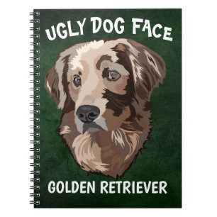 Unik Golden Retriever ful hund ansikte Anteckningsbok