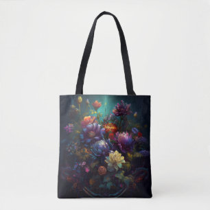 Unik gotisk blomsterarrangemang Totebag Tygkasse