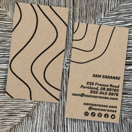 Unik grafik med minimal Abstrakt i Linjer Visitkort