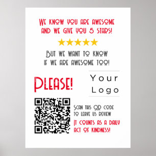 Unik granskning av QR-Logotyp för felfri Anpassnin Poster