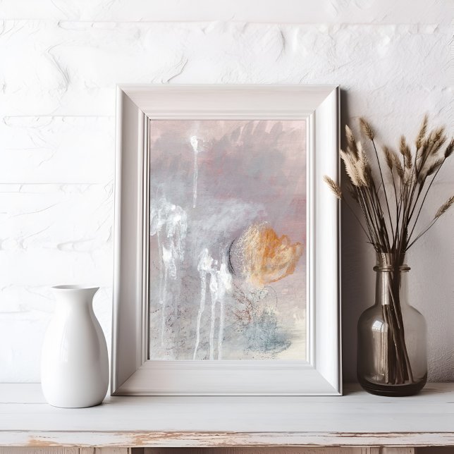 Unik grått modern minimalistisk abstrakt-konst Pos Poster (Skapare uppladdad)