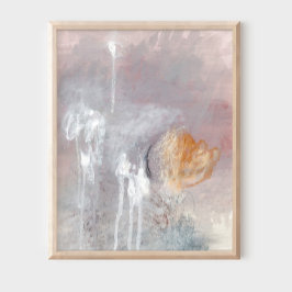 Unik grått modern minimalistisk abstrakt-konst Pos Poster