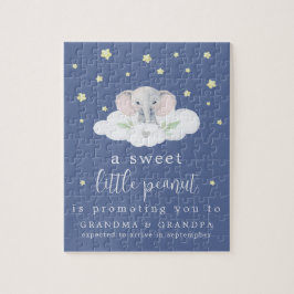 Unik Gravid-meddelande - puzzelblått Pussel