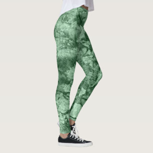 Unik Grönt Grunge Camo Graphic leggings women