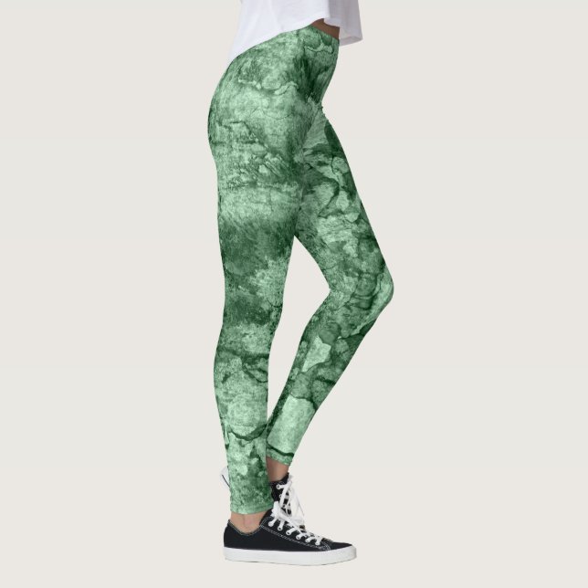 Unik Grönt Grunge Camo Graphic leggings women (Höger)