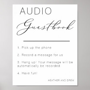 Unik Guestbook-signering för audio Roligt Lämna et Poster