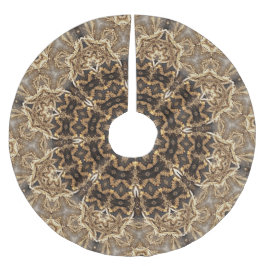 Unik Guld dekorativ Träd-skirt Julgransmatta Borstad Polyester