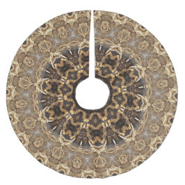 Unik Guld dekorativ Träd-skirt Julgransmatta Borstad Polyester