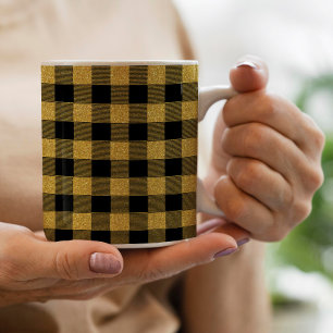 Unik Guld och svart Buffalo har dekorerat Kaffemugg