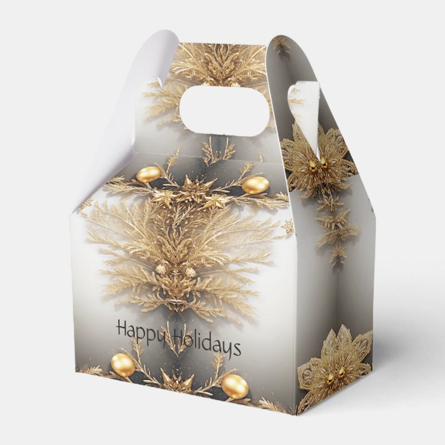 Unik Guld-ruta för dekorativ Helgdag Presentaskar (Framsidan Sidan)