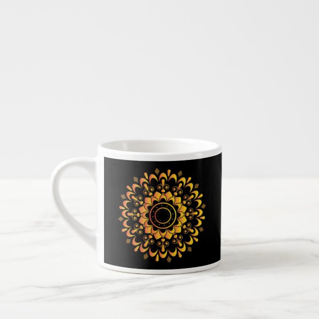 Unik gyllene mandaladesign-95747 espressomugg (Vänster)