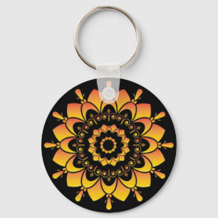 Unik gyllene mandaladesign-95748 nyckelring