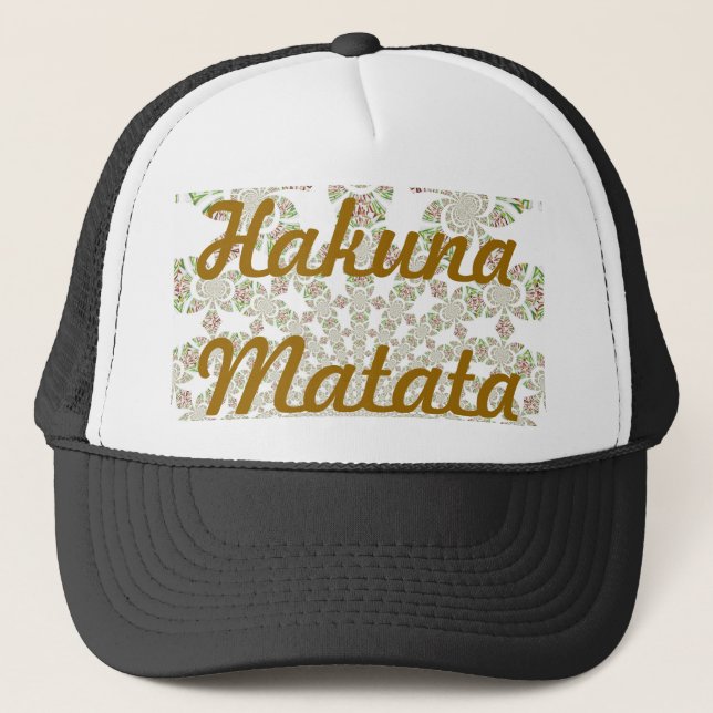 Unik Hakuna Matata-design: Serene Vibes Truckerkeps (Framsida)