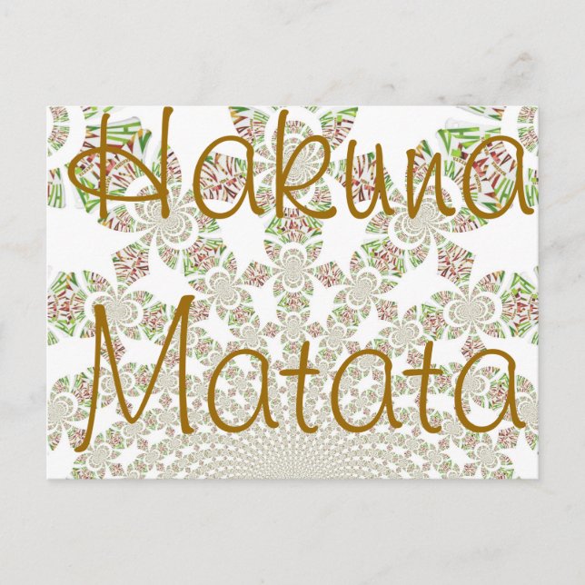 Unik Hakuna Matata-design: Serene Vibes Vykort (Framsida)