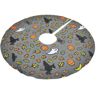 Unik Halloween-dekor Julgransmatta Borstad Polyester