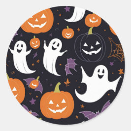 "Unik Halloween-fästen för att lägga till en peksk Runt Klistermärke