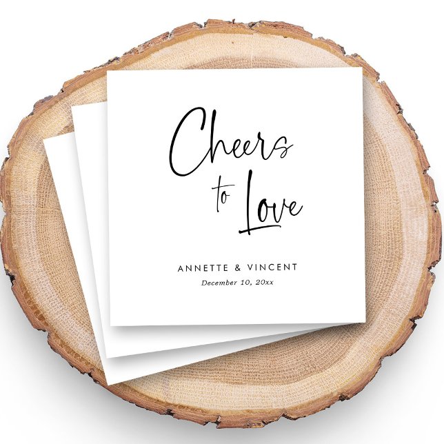 Unik hand som binder Bröllop-servetter med Namn Pappersservett (Unique Hand Lettering Wedding Napkins With Names)