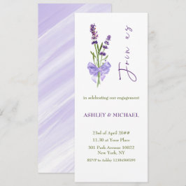 Unik handskriven Mode Lavender Bouquet-handskriven Inbjudningar