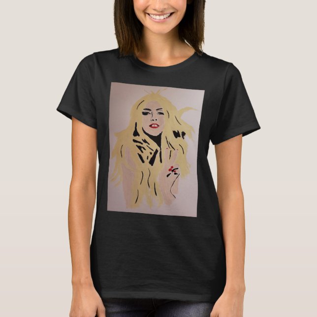 Unik hemlagad konst t shirt (Framsida)