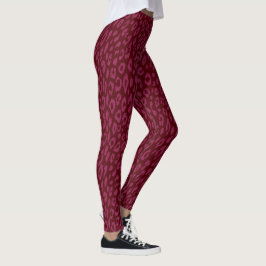 Unik het rosa & mörkröd leopard leggings
