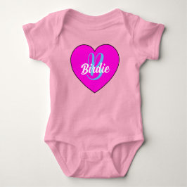 Unik hjärta och namn för babyflicka - Monogram nyf T Shirt