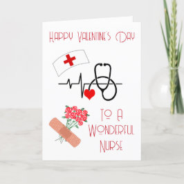Unik hjärtsslag, sjuksköterska Valentines day Helgkort