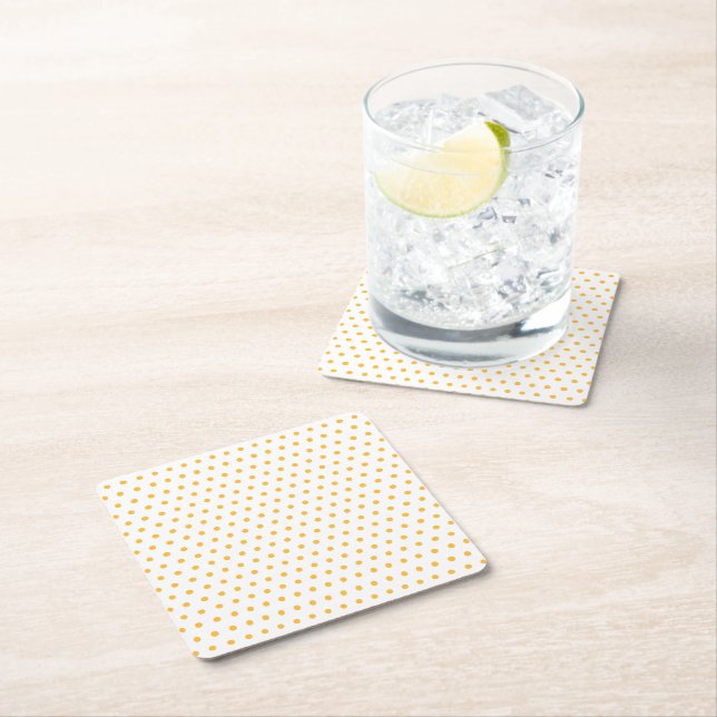 Unik höftsommartid i Polka dots Mönster Underlägg Papper Kvadrat (Insitu)