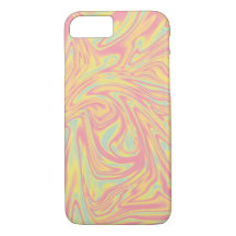 Unik Holograf Pastel Abstrakt Liquid Art