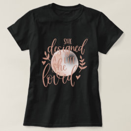 Unik Hon Designade Ett Liv Hon Älskade Lunar Blush T Shirt