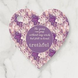 Unik i glam/lila-blommigt gåvor etiketter