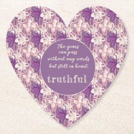 Unik i glam/lila-blommigt underlägg papper