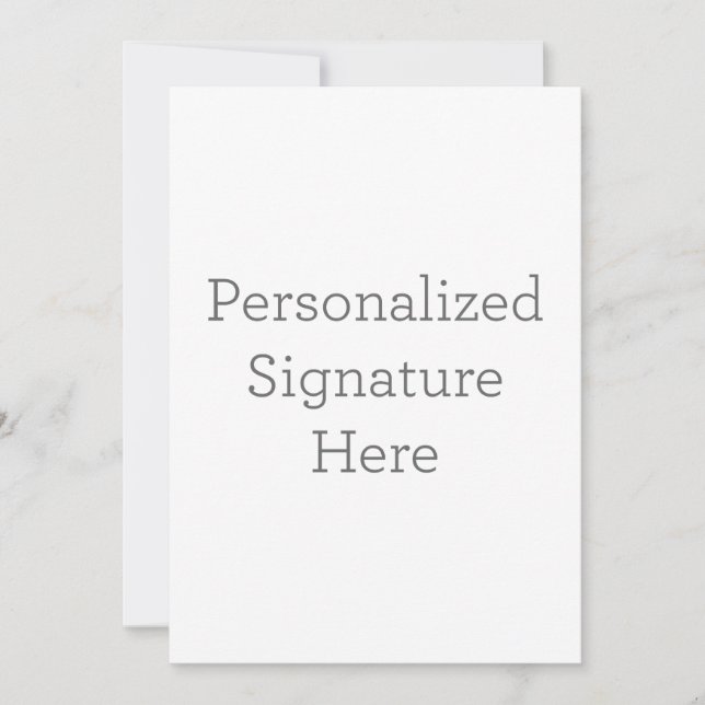 Platt inbjudan, Storlek: 12.7 x 17.8 cm, Papper: Signature matt, Hörn: Kvadrat, Kuvert: Vit, Tryckkvalitet: Standard (Framsida)