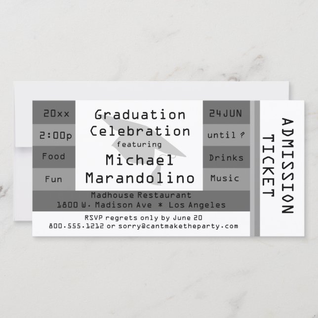 Unik inbjudan till Biljett--inträdespartiet Silver (Framsida)