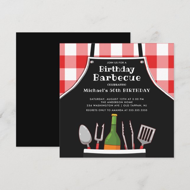 Unik inbjudan till födelsedagsspärr (Fram/baksida)