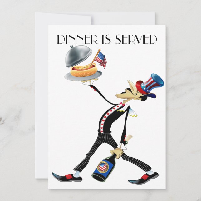 Unik inbjudan till Middag/Insamling av version 3 (Framsida)