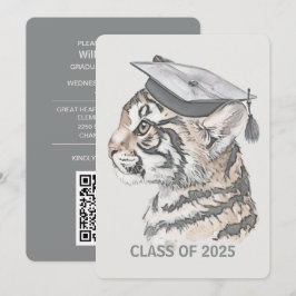 Unik inbjudan till QR-kod för Studenten-tigern