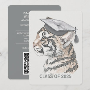 Unik inbjudan till QR-kod för Studenten-tigern
