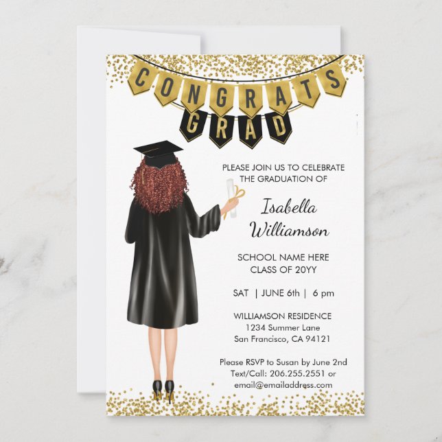 Unik inbjudan till Red Hair i Studenten (Framsida)