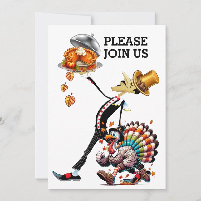 Unik inbjudan till Servitör (Framsida)