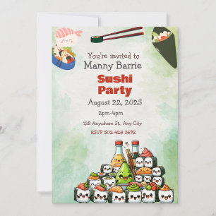 Unik inbjudan till sushi-grupp