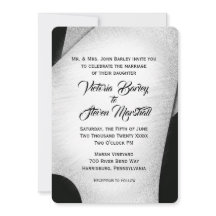 Unik inbjudan till svartvitt bröllop