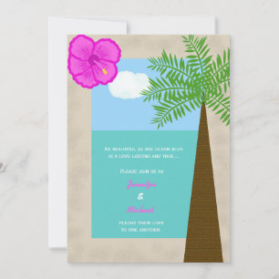 Unik inbjudan till Tropical Beach Wedding