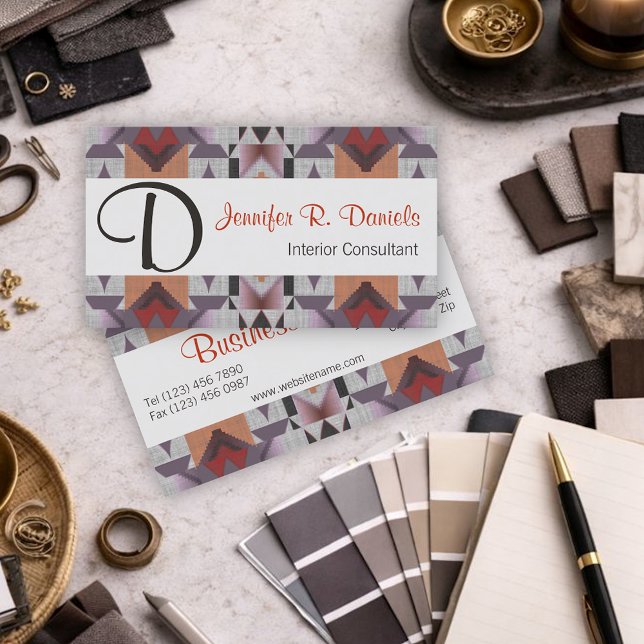 Unik inhemsk Indian-stamkonst Mönster Visitkort (Skapare uppladdad)