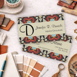 Unik inhemsk Indian-stamkonst Mönster Visitkort