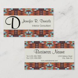 Unik inhemsk Indian-stamkonst Mönster Visitkort