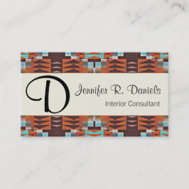 Unik inhemsk Indian-stamkonst Mönster Visitkort