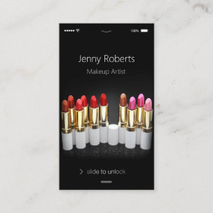 Unik iPhone iOS Stil - Lipstick Makeup Artist Visitkort