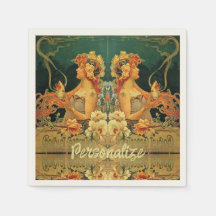 Unik jugendstil-reklam för varm choklad